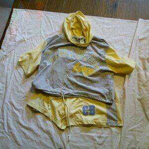 vTG 80 COOL BREEZE YELLOW GRAY COLORBLOCK IRIDESCENT SNAP FRONT MATCHING SHORT L